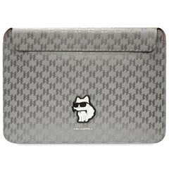 Karl Lagerfeld Sleeve KLCS14SAKHPCG 14" srebrny|silver Saffiano Monogram Choupette цена и информация | Рюкзаки, сумки, чехлы для компьютеров | pigu.lt