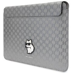 Karl Lagerfeld Sleeve KLCS14SAKHPCG 14" srebrny|silver Saffiano Monogram Choupette цена и информация | Рюкзаки, сумки, чехлы для компьютеров | pigu.lt