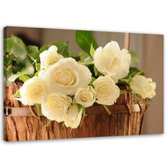 Paveikslas Geltonos baltos rožės kaina ir informacija | Reprodukcijos, paveikslai | pigu.lt