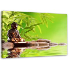 Reprodukcija Buda ir bambuko lapai цена и информация | Репродукции, картины | pigu.lt