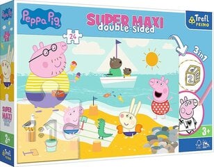 Dvipusė dėlionė Trefl Peppa Pig, 24 d. kaina ir informacija | Dėlionės (puzzle) | pigu.lt