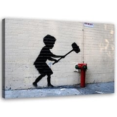 Холст, печать, Banksy Hammer Boy 39,99 цена и информация | Репродукции, картины | pigu.lt