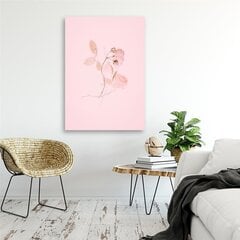Reprodukcija Minimalistinė rožinė gėlė kaina ir informacija | Reprodukcijos, paveikslai | pigu.lt