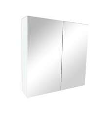Подвесной шкафчик с зеркалом для ванной комнаты BL-66, белый цена и информация | Шкафчики для ванной | pigu.lt