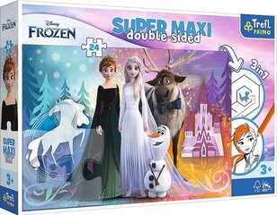 Dvipusė dėlionė Trefl Frozen, 24 d. kaina ir informacija | Dėlionės (puzzle) | pigu.lt