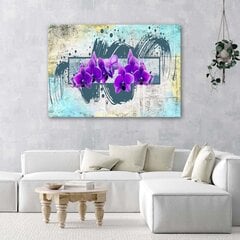 Reprodukcija Violetinių orchidėjų abstrakcija kaina ir informacija | Reprodukcijos, paveikslai | pigu.lt