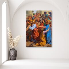 Paveikslas Jėzus susitinka su Vienos kryžiaus Motinos keliu цена и информация | Репродукции, картины | pigu.lt