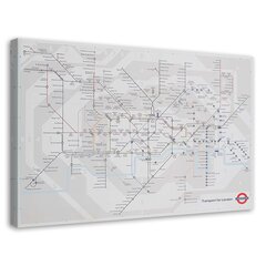 Reprodukcija Londono metro planas цена и информация | Репродукции, картины | pigu.lt