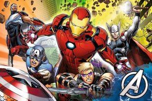 Dvipusė dėlionė Super Maxi Strong Avengers 3in1, 24 d. kaina ir informacija | Dėlionės (puzzle) | pigu.lt