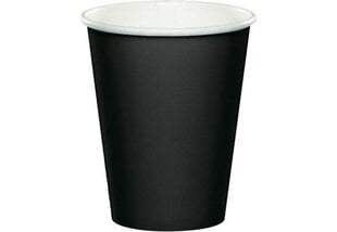 Бумажные стаканчики черные, (266 мл) 40 шт. цена и информация | Праздничная одноразовая посуда | pigu.lt
