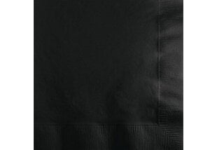 Popierinės servetėlės, juodos, 60 vnt. kaina ir informacija | Vienkartiniai indai šventėms | pigu.lt