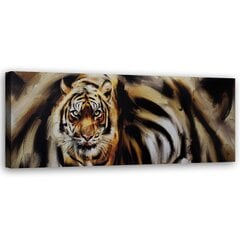 Paveikslas Tigras kaip ranka dažyta kaina ir informacija | Reprodukcijos, paveikslai | pigu.lt