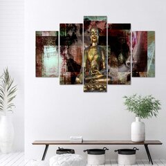 Paveikslas Auksinis Buda abstrakčiame fone kaina ir informacija | Reprodukcijos, paveikslai | pigu.lt