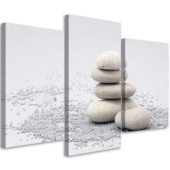 Trijų dalių reprodukcija Zen akmenys цена и информация | Репродукции, картины | pigu.lt