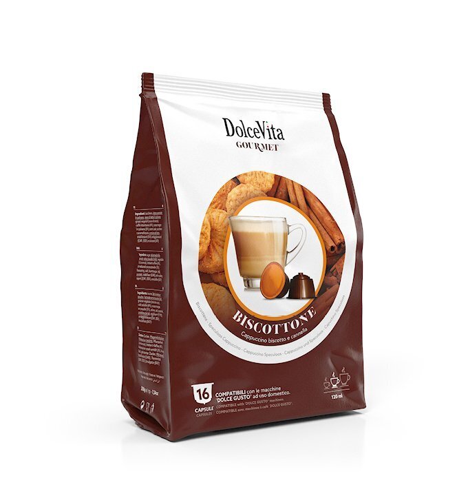 Dolce Vita kavos kapsulės Biscottone, 16 vnt. цена и информация | Kava, kakava | pigu.lt