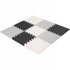 Minkštas kilimėlis - dėlionė 90x90cm 9 dalys, pilkas цена и информация | Развивающие коврики | pigu.lt
