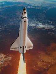 Репродукция Взлет ракеты с Земли 100x150 см цена и информация | Репродукции, картины | pigu.lt