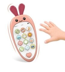 Mokomasis telefonas su garsais, rožinis kaina ir informacija | Žaislai kūdikiams | pigu.lt