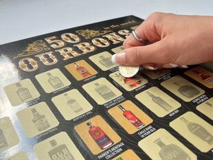 Nutrinamas plakatas 50 Best Bourbons in the World, 1 vnt. kaina ir informacija | Kitos originalios dovanos | pigu.lt