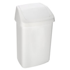 Корзина для мусора Swing Top объемом 10 литров, темно-серая/серебристая цена и информация | Мусорные баки | pigu.lt
