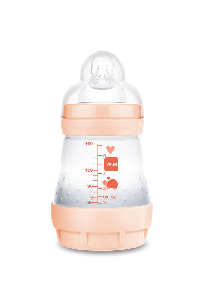 Buteliukas su antikolikine apsauga MAM Baby mergaitė, 0 mėn+, 160ml, kaina ir informacija | Buteliukai kūdikiams ir jų priedai | pigu.lt