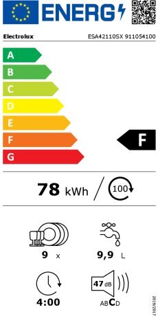 Electrolux ESA42110SX kaina ir informacija | Indaplovės | pigu.lt