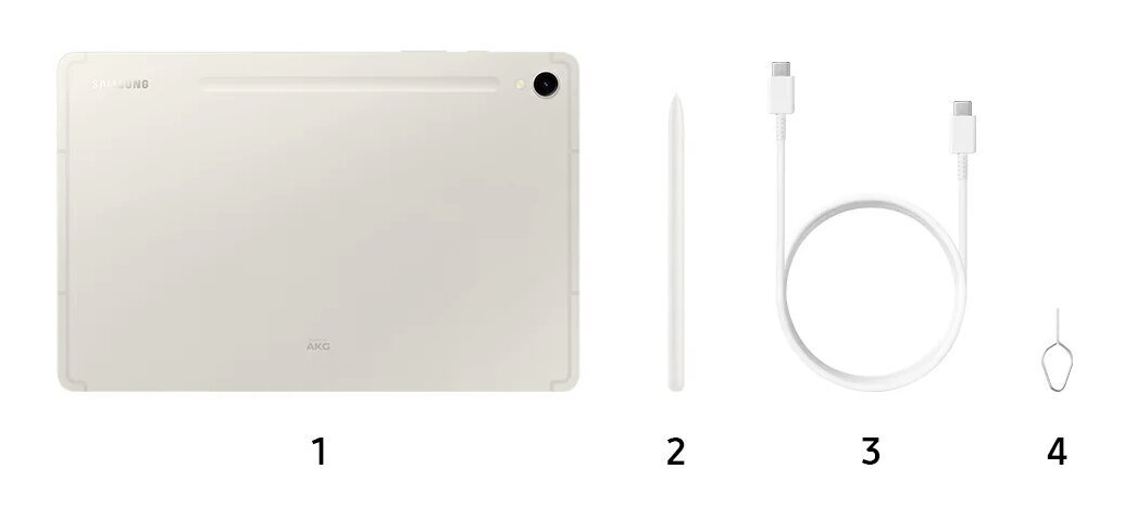 Samsung Galaxy Tab S9 WiFi Beige 8/128GB SM-X710NZEAEUE kaina ir informacija | Planšetiniai kompiuteriai | pigu.lt