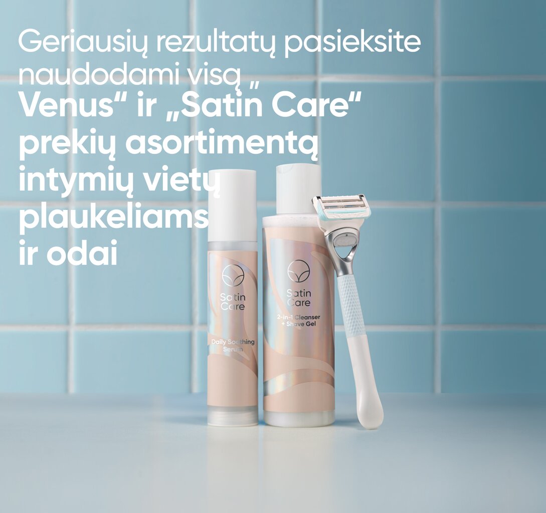 Skutimosi gelis Venus Satin care, 190 ml цена и информация | Skutimosi priemonės ir kosmetika | pigu.lt