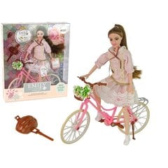 Lėlė Emily su dviračiu LeanToys цена и информация | Игрушки для девочек | pigu.lt