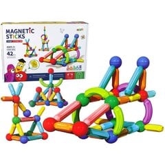 Magnetinis konstruktorius Lean Toys, 42 d. цена и информация | Конструкторы и кубики | pigu.lt