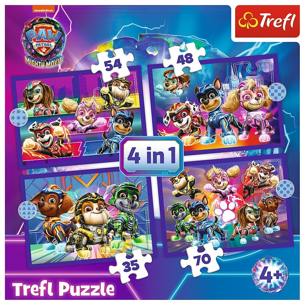 4 dėlionių rinkinys Trefl Paw Patrol ( Šunyčiai Patruliai ) цена и информация | Dėlionės (puzzle) | pigu.lt