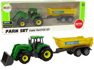 Трактор с прицепом, зеленый цена и информация | Игрушки для мальчиков | pigu.lt