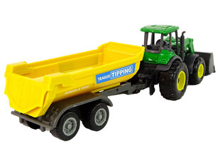 Traktorius su priekaba Lean Toys, žalias kaina ir informacija | Žaislai berniukams | pigu.lt