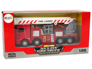 Gaisrinis automobilis su kopėčiomis Lean Toys, raudonas kaina ir informacija | Žaislai berniukams | pigu.lt