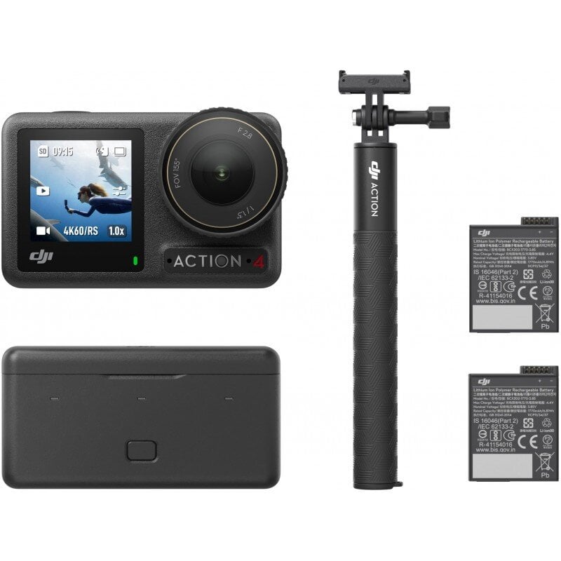 DJI Osmo Action 4 Adventure Combo 965080 kaina ir informacija | Veiksmo ir laisvalaikio kameros | pigu.lt