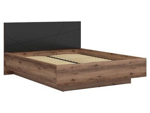Кровать BRW Forn, коричневая/черная цена и информация | Кровати | pigu.lt