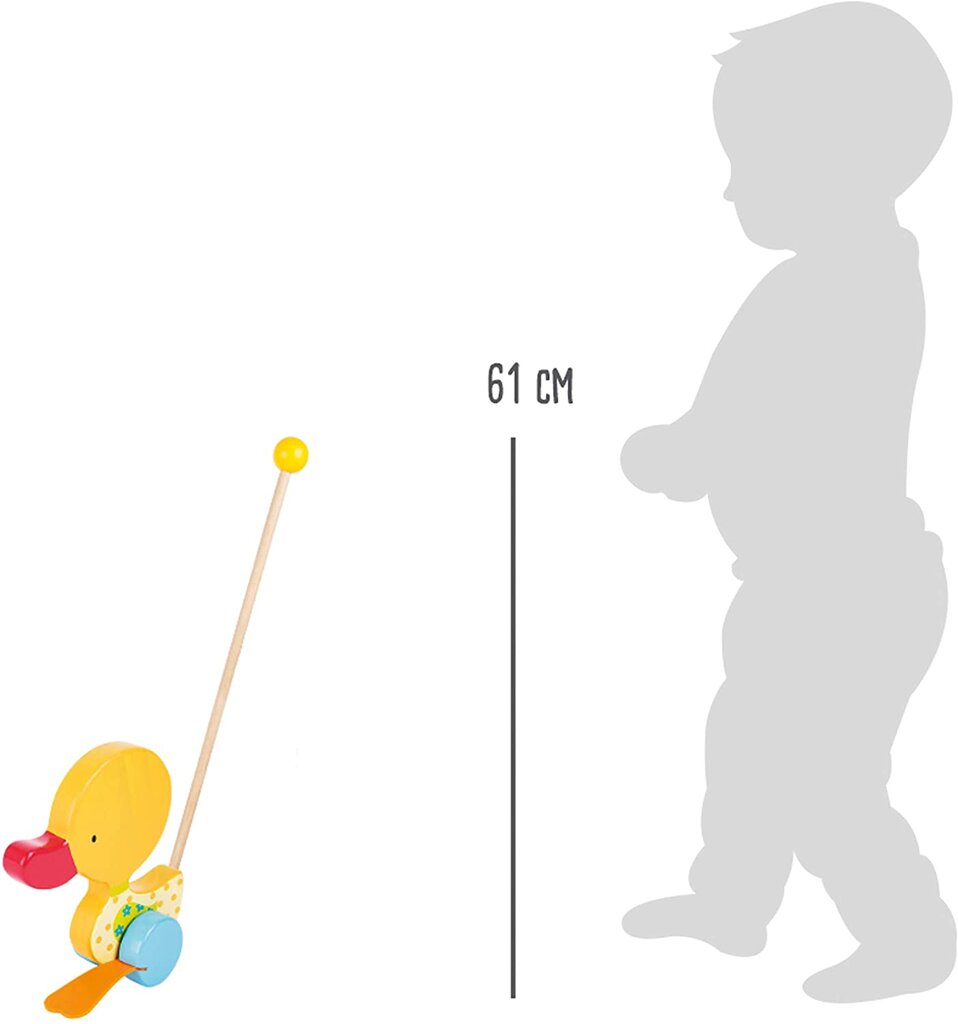 Medinė stumiama antis Tina Small Foot цена и информация | Žaislai kūdikiams | pigu.lt