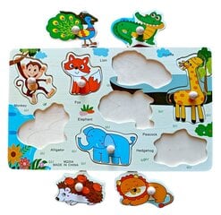 Настольная игра головоломка деревянной формы - Животные цена и информация | Развивающие игрушки | pigu.lt
