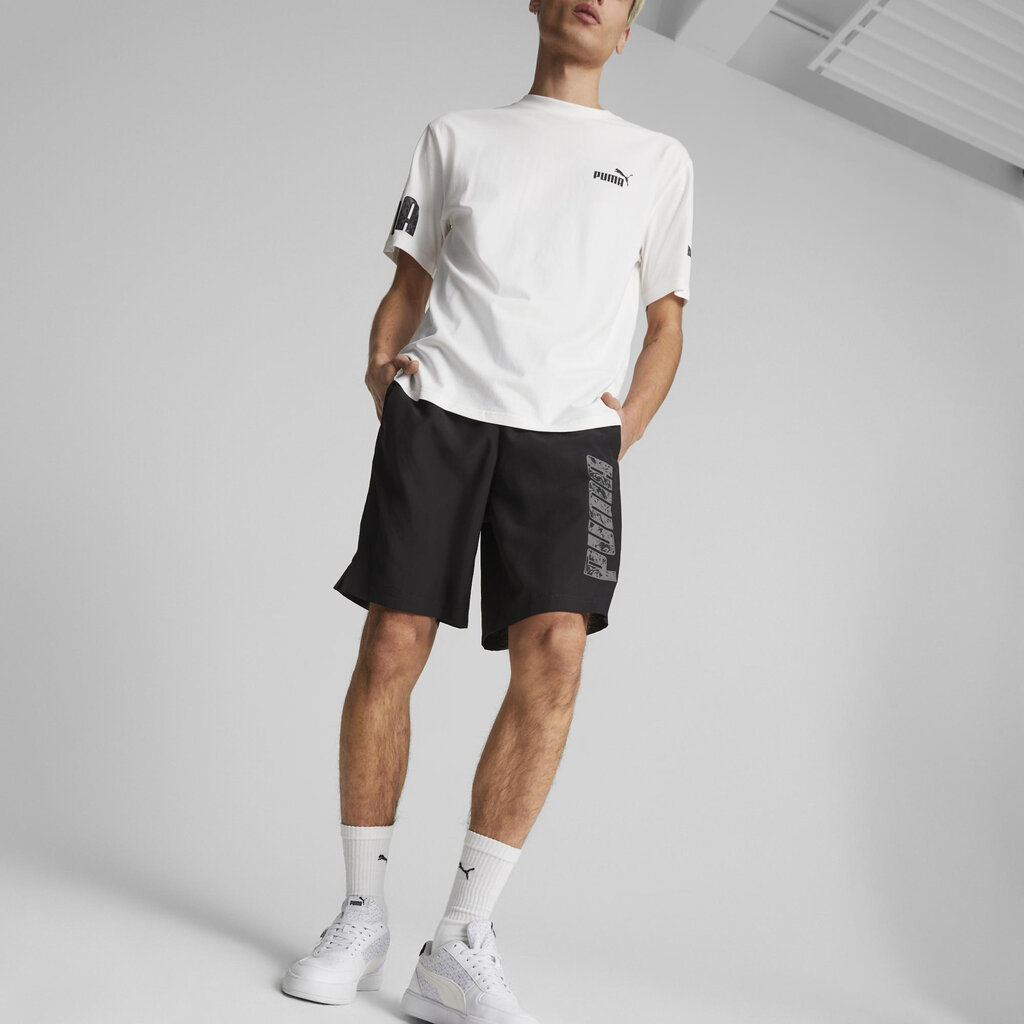 Puma šortai Vyrams Power Woven Shorts Black 673400 01, juodi kaina ir informacija | Vyriški šortai | pigu.lt