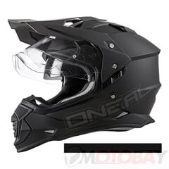 Кроссовый шлем O'Neal Sierra II Flat, черный цвет цена и информация | Шлемы для мотоциклистов | pigu.lt