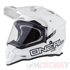 Кроссовый шлем O'NEAL Sierra II FLAT, белый цвет цена и информация | Шлемы для мотоциклистов | pigu.lt