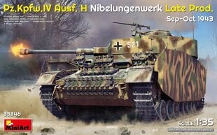 Klijuojamas Modelis MiniArt 35346 Pz.Kpfw.IV Ausf. H Nibelungenwerk Late Prod. (Sep-Oct 1943) 1/35 kaina ir informacija | Klijuojami modeliai | pigu.lt