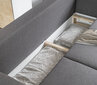 Sofa Asgard, 233x92x93 cm, pilka kaina ir informacija | Sofos | pigu.lt