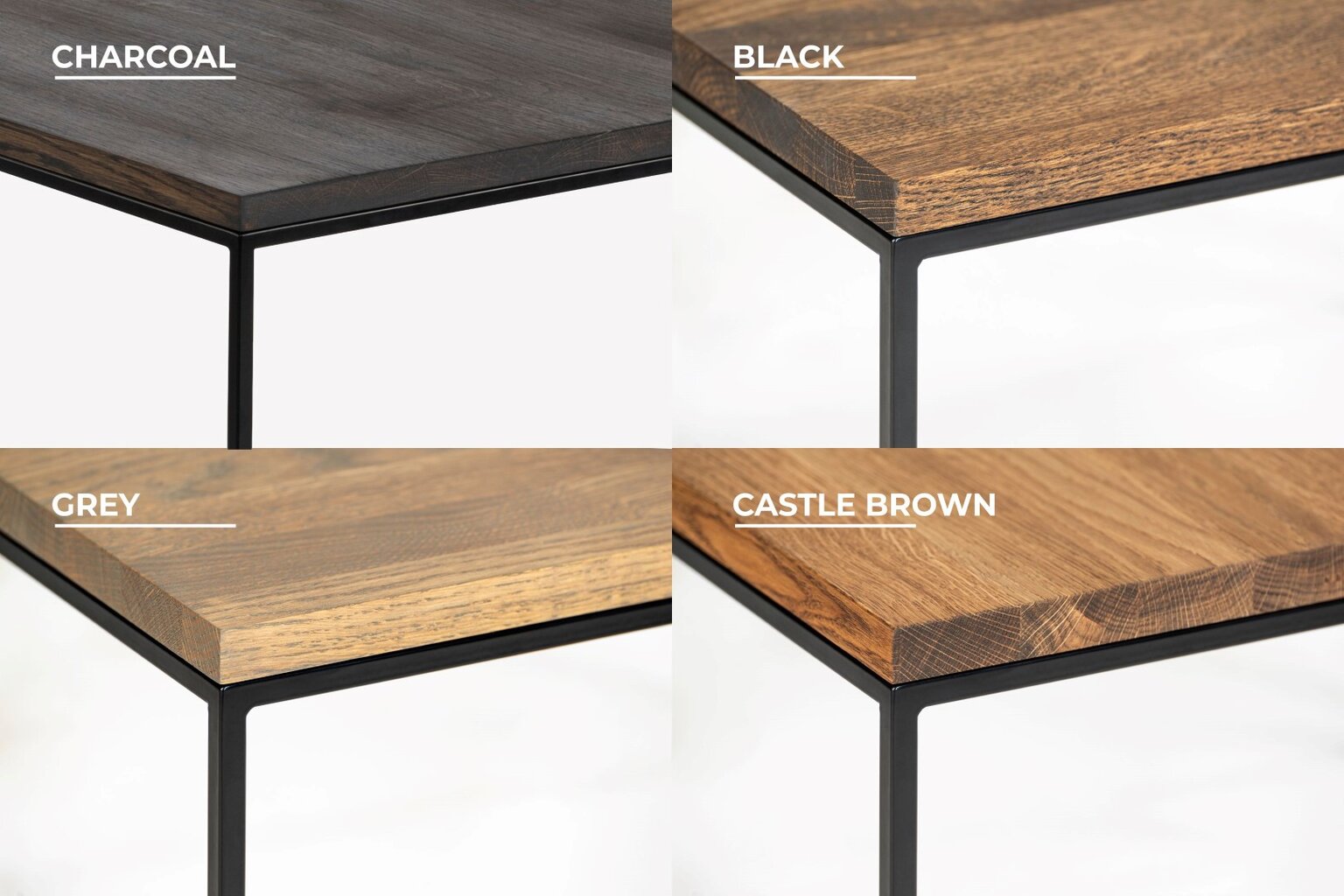 Ąžuolinis staliukų komplektas, Elegante, spalva CASTLE BROWN kaina ir informacija | Kavos staliukai | pigu.lt