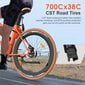 Elektrinis dviratis FAFREES F1-38C, 28", oranžinis kaina ir informacija | Elektriniai dviračiai | pigu.lt