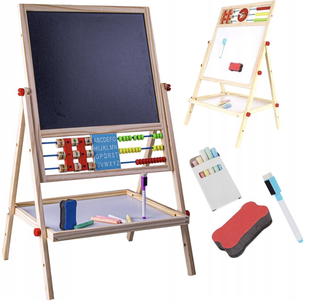 Vaikiška dvipusė piešimo lenta Norimpex, 67x37 cm kaina ir informacija | Piešimo, tapybos, lipdymo reikmenys | pigu.lt