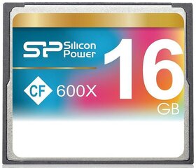 Silicon Power atminties kortelė CF 16GB 600x kaina ir informacija | USB laikmenos | pigu.lt