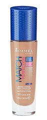 Тональное средство Rimmel London Match Perfection SPF20 30 мл, 201 Classic Beige цена и информация | Пудры, базы под макияж | pigu.lt