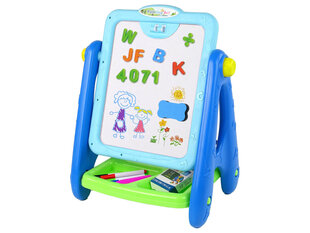 Dvipusė magnetinė ir piešimo lenta Lean Toys, mėlyna kaina ir informacija | Lavinamieji žaislai | pigu.lt