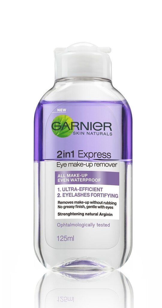 Akių makiažo valiklis Garnier Skin Naturals 2 in 1 Express 125 ml цена и информация | Veido prausikliai, valikliai | pigu.lt